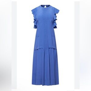 Joie polly flutter sleeve silk maxi dress